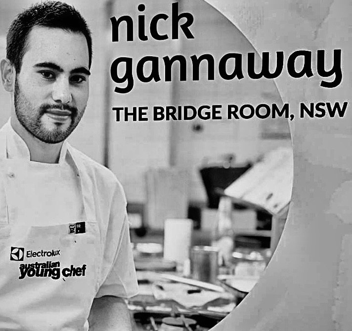 Electrolux Australian Young Chef card: Nick Gannaway, The Bridge Room, NSW